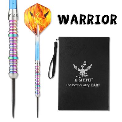 Buen precio Emyth Darts Dardos de Punta de Acero Barril 90% Tungsteno Set de Dardos 21G WARRIOR en línea
