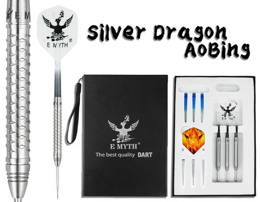 Buen precio Emyth Darts Dardo de Punta de Acero Barril 90% Tungsteno Juego de Dardos 23g AoBing en línea